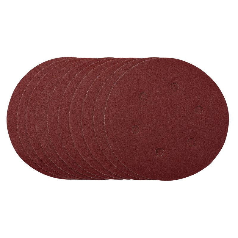 Draper Sanding Discs, 150mm, Hook & Loop, 120 Grit, (Pack of 10) DRA-54948