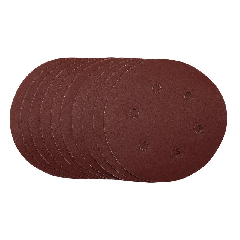 Draper Sanding Discs, 150mm, Hook & Loop, 240 Grit, (Pack of 10) DRA-54991