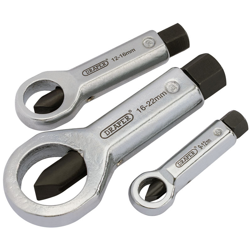 Draper Nut Splitter Set, 9 - 22mm (3 Piece) DRA-55108