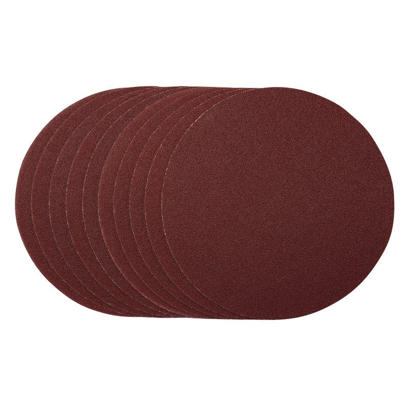 Draper Sanding Discs, 180mm, Hook & Loop, 80 Grit, (Pack of 10) DRA-55204
