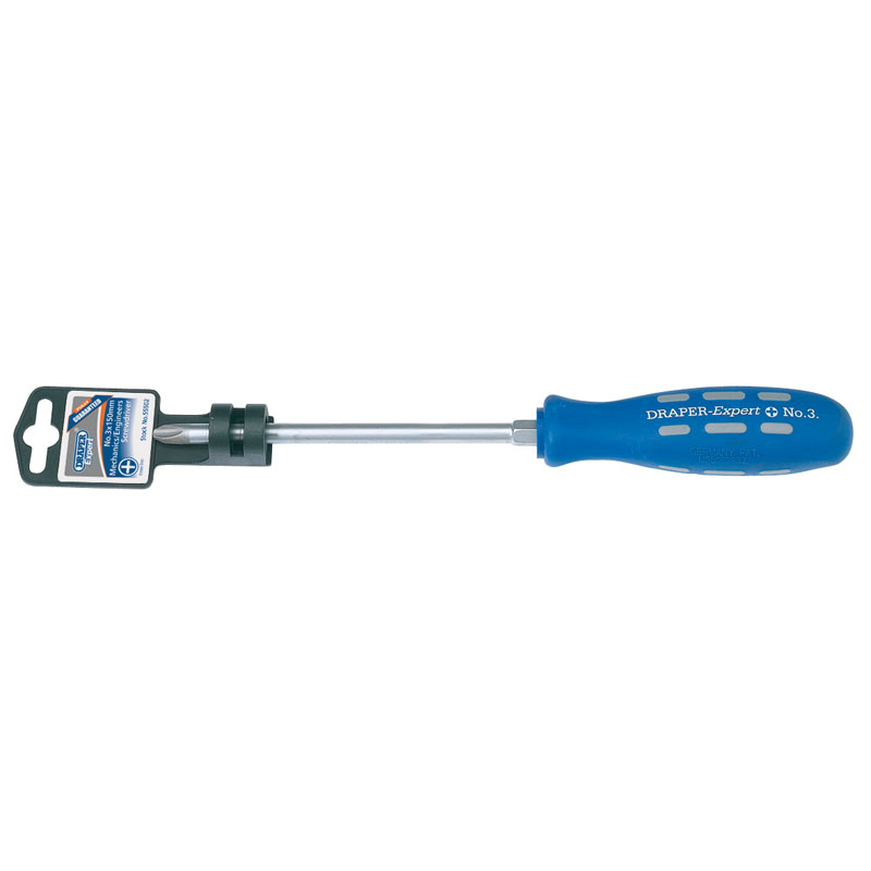 Draper Expert Cross Slot Mechanic's Screwdriver, No.3 x 150mm DRA-55502