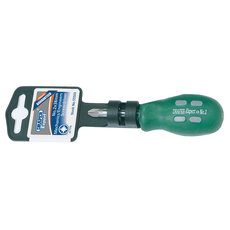 Draper Expert PZ Type Mechanic's Screwdriver, No.2 x 38mm DRA-55503
