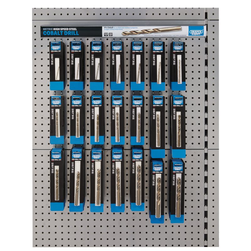 Draper Assorted Metric HSS Cobalt Drill Bit Merchandiser (144 Piece) DRA-64044