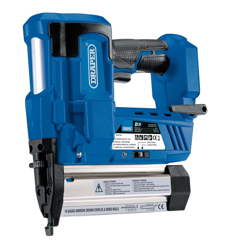Draper D20 20V Nailer/Stapler (Sold Bare) DRA-55740
