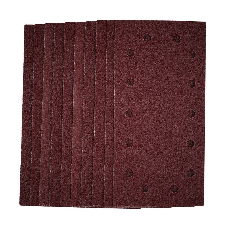 Draper 1/2 Sanding Sheets with Hook and Loop, 115 x 230mm, 40 Grit (Pack of 10) DRA-55805