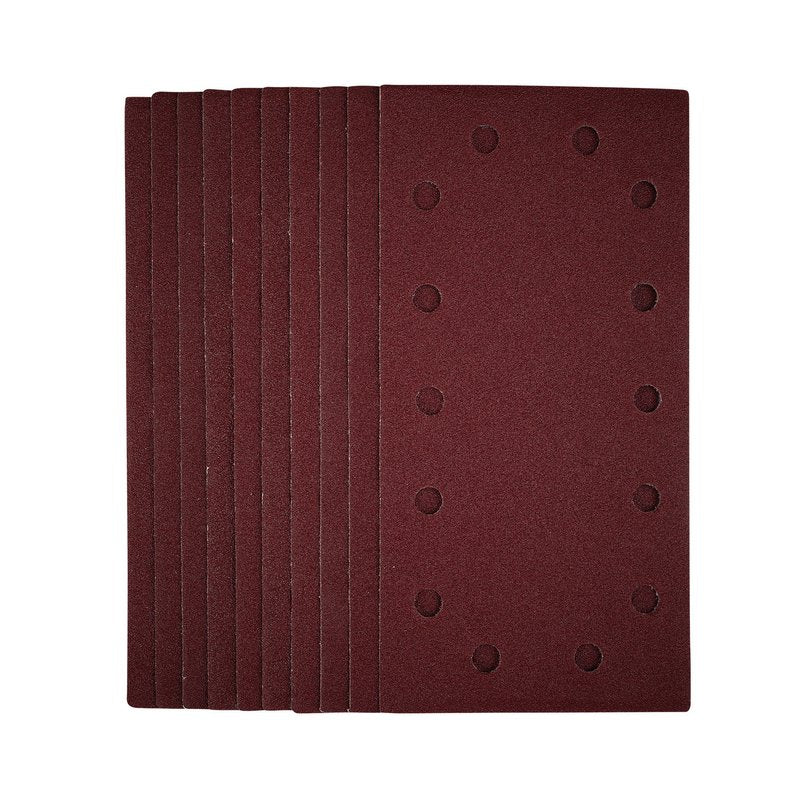 Draper 1/2 Sanding Sheets with Hook and Loop, 115 x 230mm, 80 Grit (Pack of 10) DRA-55863