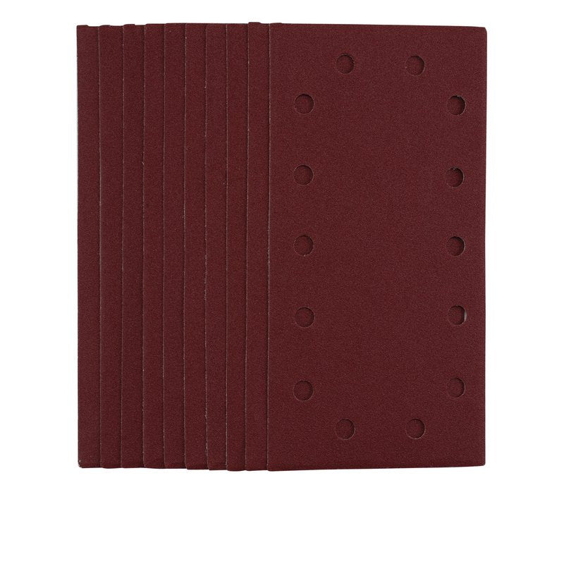 Draper 1/2 Sanding Sheets with Hook and Loop, 115 x 230mm, 120 Grit (Pack of 10) DRA-55864