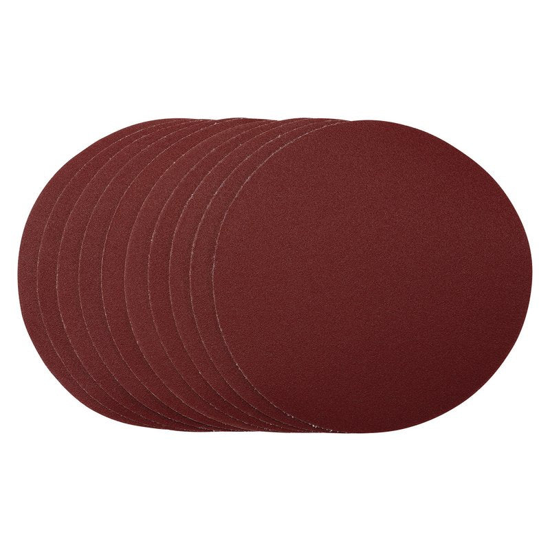 Draper Sanding Discs, 180mm, Hook & Loop, 120 Grit, (Pack of 10) DRA-56180
