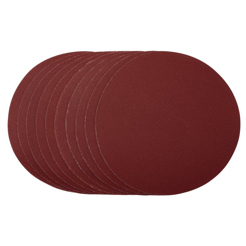 Draper Sanding Discs, 180mm, Hook & Loop, 240 Grit, (Pack of 10) DRA-56182
