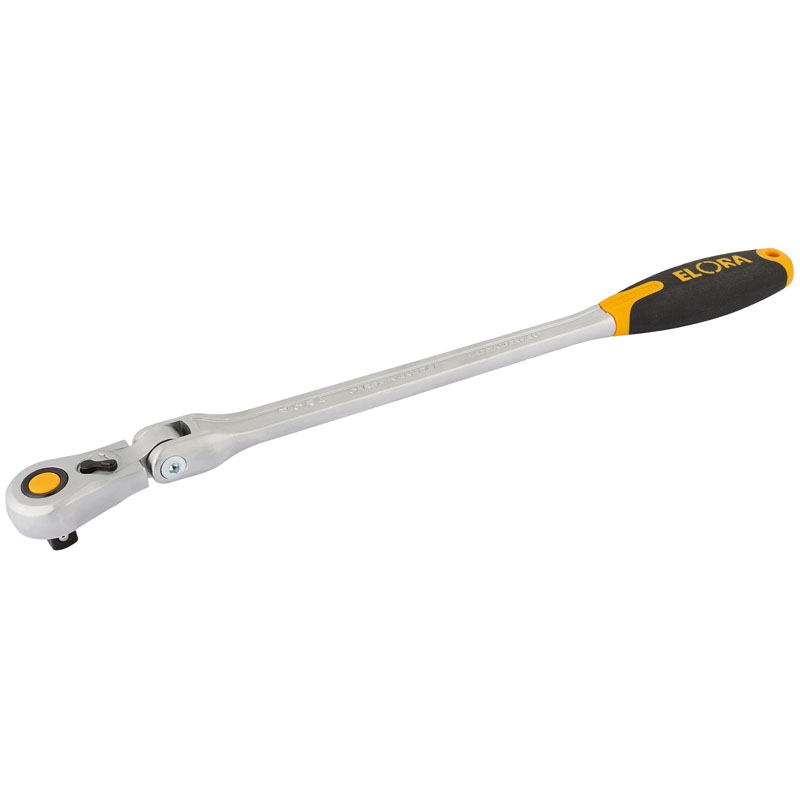 Elora Quick Release Soft Grip Ratchet with Flexible Head, 1/2" Sq. Dr., 430mm DRA-58752