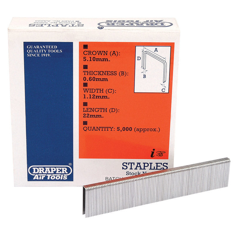 Draper Staples, 22mm (5000) DRA-59838