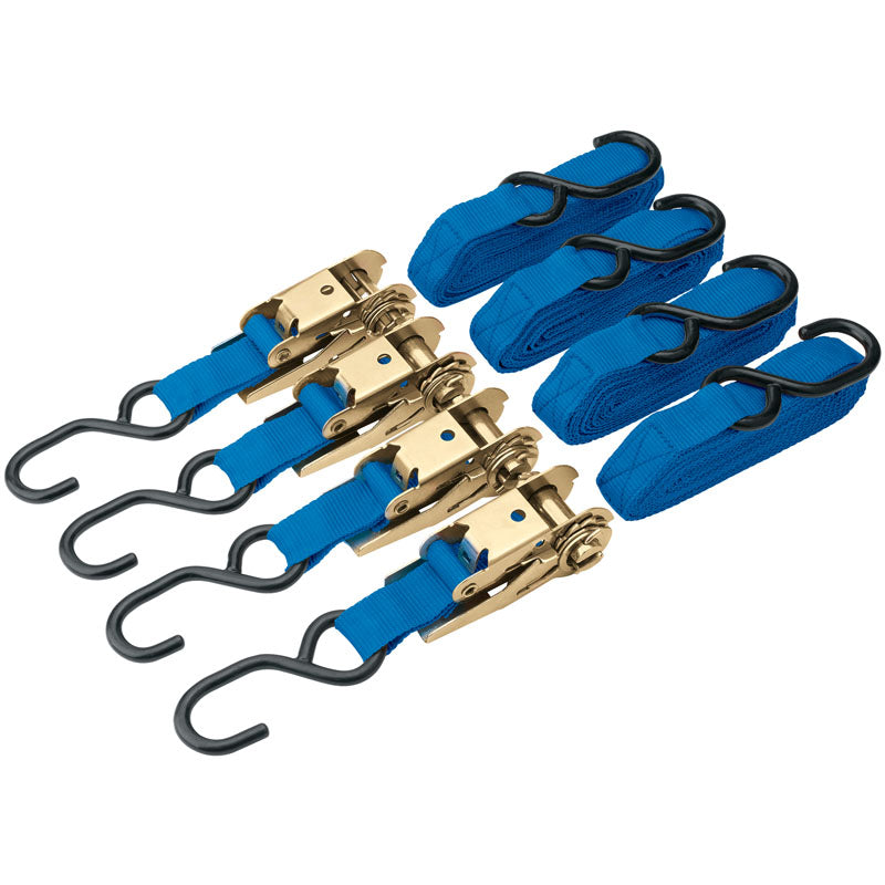 Draper Ratcheting Tie Down Straps, 4.5m x 25mm, 350kg (4 Piece) DRA-60960
