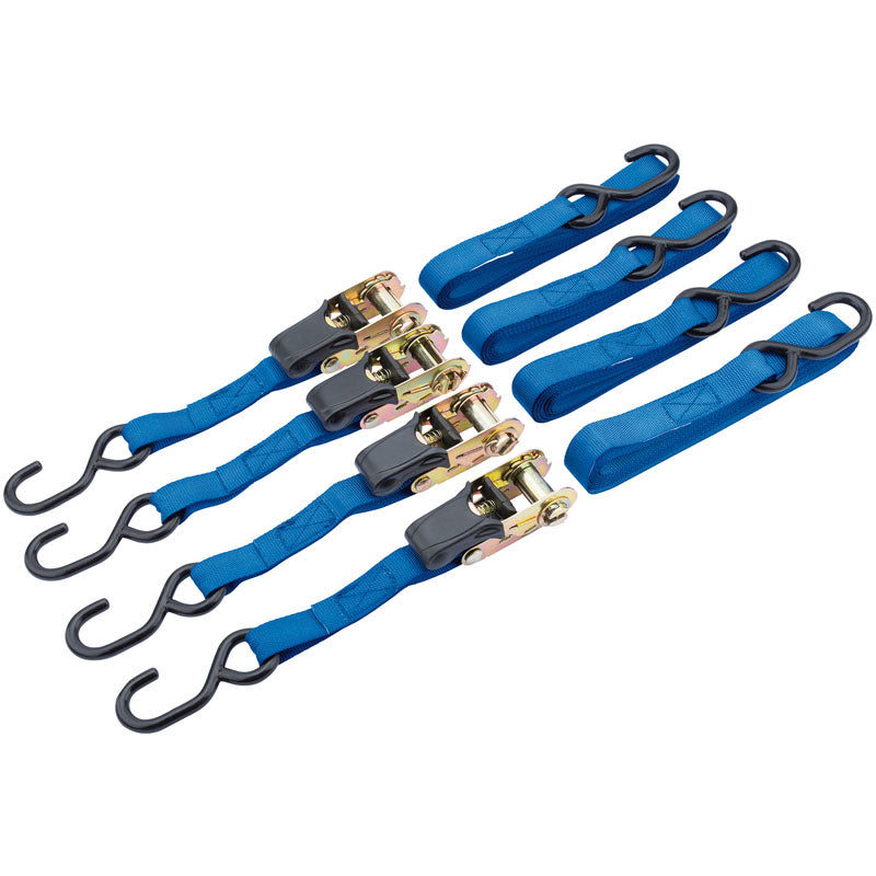 Draper Ratcheting Tie Down Straps, 5m x 25mm, 250kg (4 Piece) DRA-60965