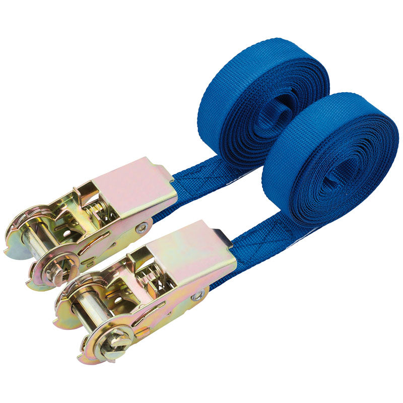 Draper Ratcheting Tie Down Straps, 4.5m x 25mm, 250kg (2 Piece) DRA-60966