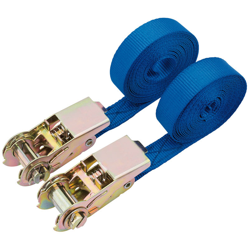 Draper Ratcheting Tie Down Straps, 4.5m x 25mm, 400kg (2 Piece) DRA-60968