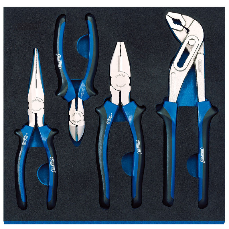 Draper Pliers Set in 1/2 Drawer EVA Insert Tray (4 Piece) DRA-63309