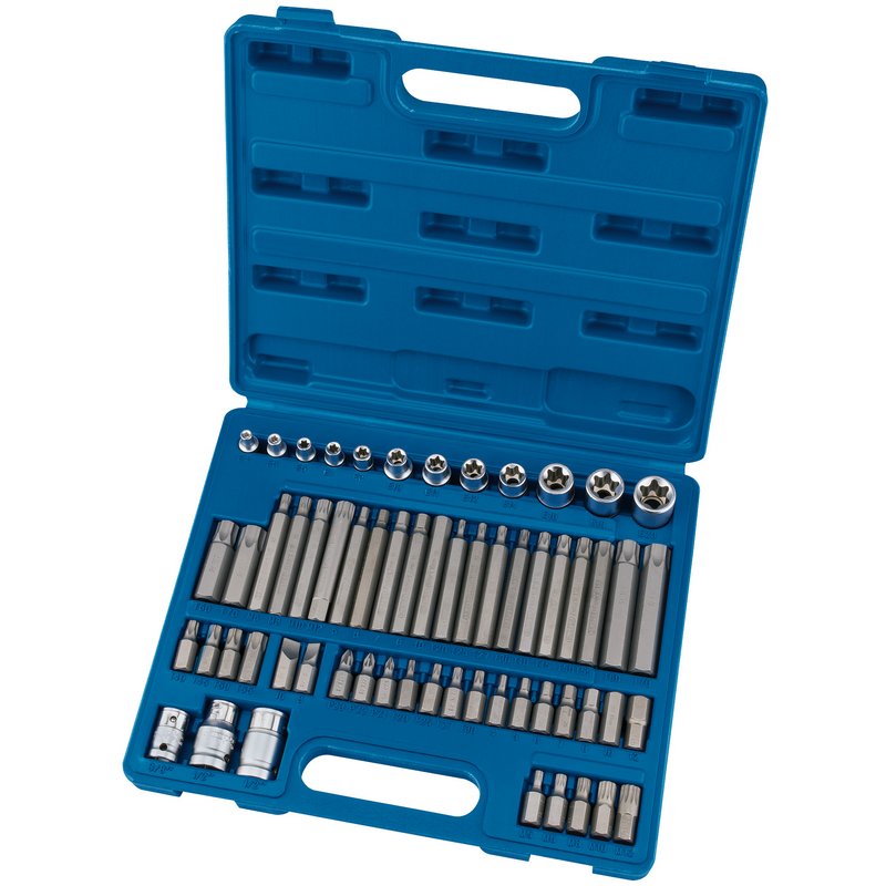 Draper Mechanic's Bit Set Comprising of Draper TX-STAR® ; and Hexagon Bits (61 Piece) DRA-63376