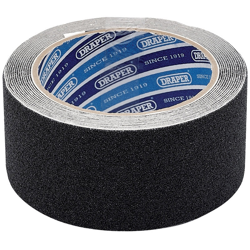 Draper Heavy Duty Safety Grip Tape Roll, 3.7m x 50mm, Black DRA-63384