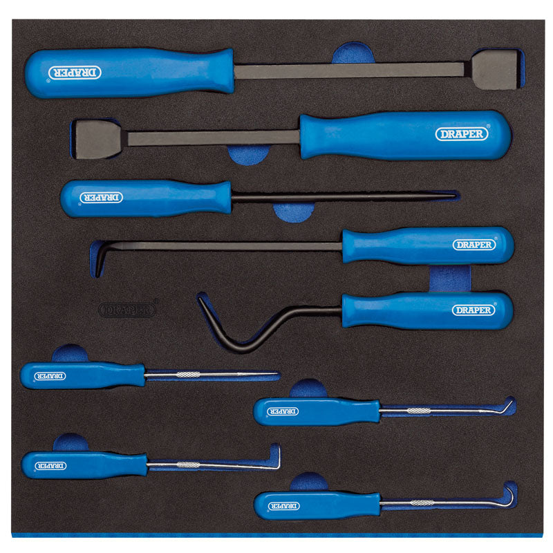 Draper Scraper, Hook and Pick Set in 1/2 Drawer EVA Insert Tray (9 Piece) DRA-63500