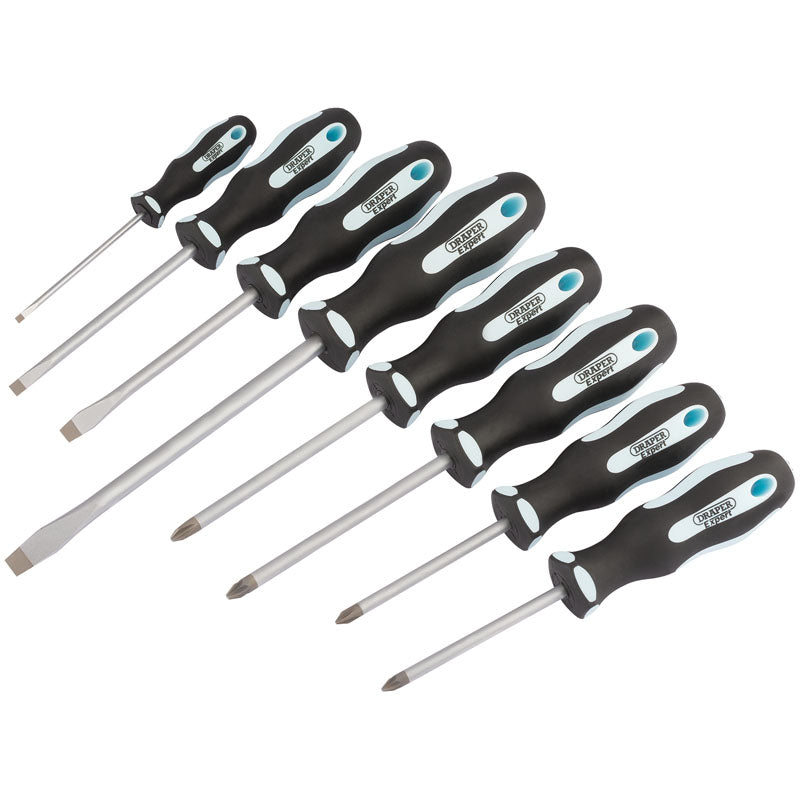 Draper Heavy Duty Soft Grip Screwdriver Set (8 Piece) DRA-63589