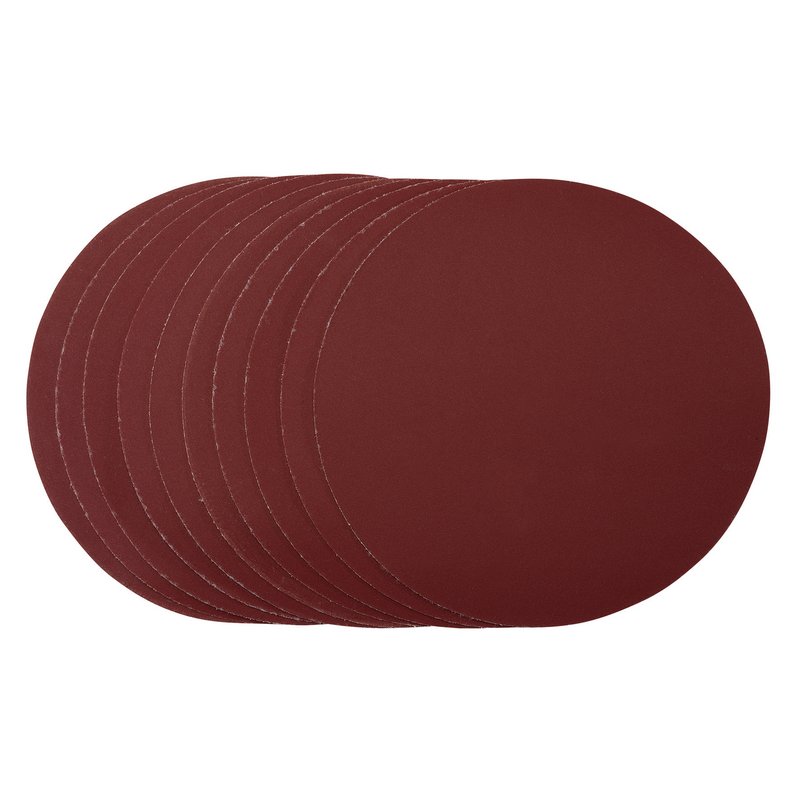 Draper Sanding Discs, 180mm, Hook & Loop, 40 Grit, (Pack of 10) DRA-63797