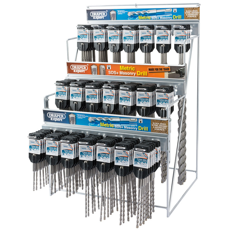 Draper Metric SDS+ Drill Bit Merchandiser (137 Piece) DRA-64049