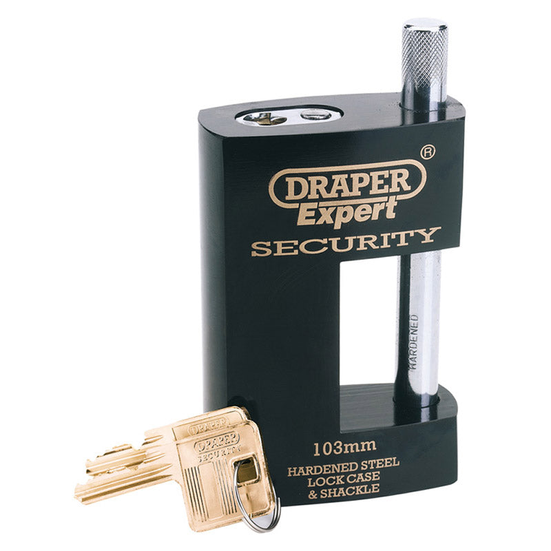 Draper Heavy Duty Close Shackle Padlock and 2 Keys, 103mm DRA-64205