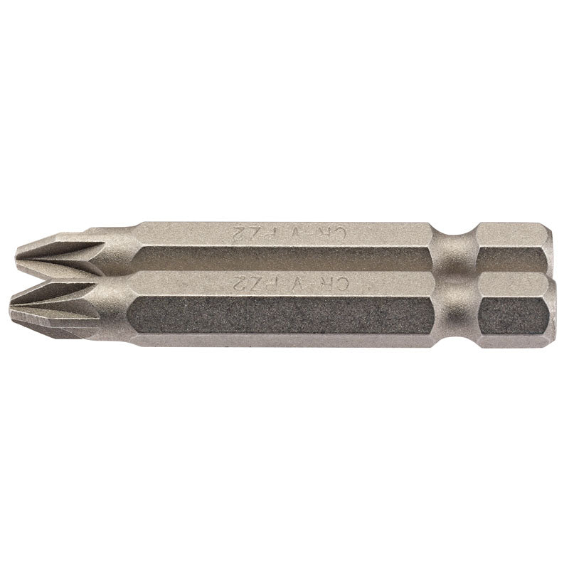 Draper PZ Type Insert Bit, 1/4" Hex, 50mm Long, No.2 (Pack of 2) DRA-64228