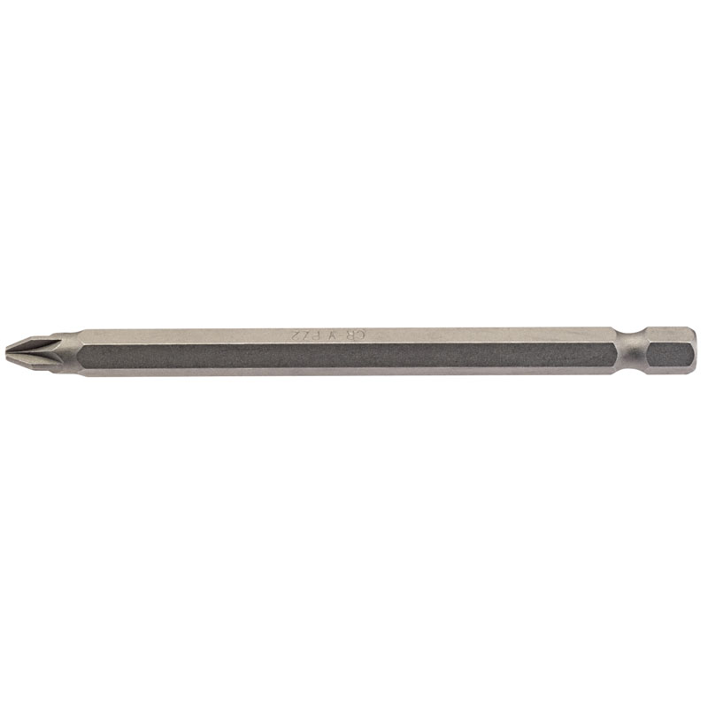 Draper PZ Type Insert Bit, 1/4" Hex, 100mm Long, No.2 (Pack of 1) DRA-64362
