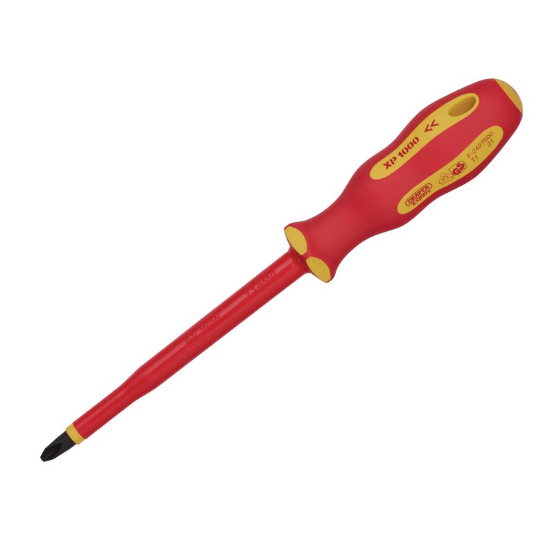 Draper XP1000 VDE Cross Slot Screwdriver, No.3 x 150mm DRA-64433