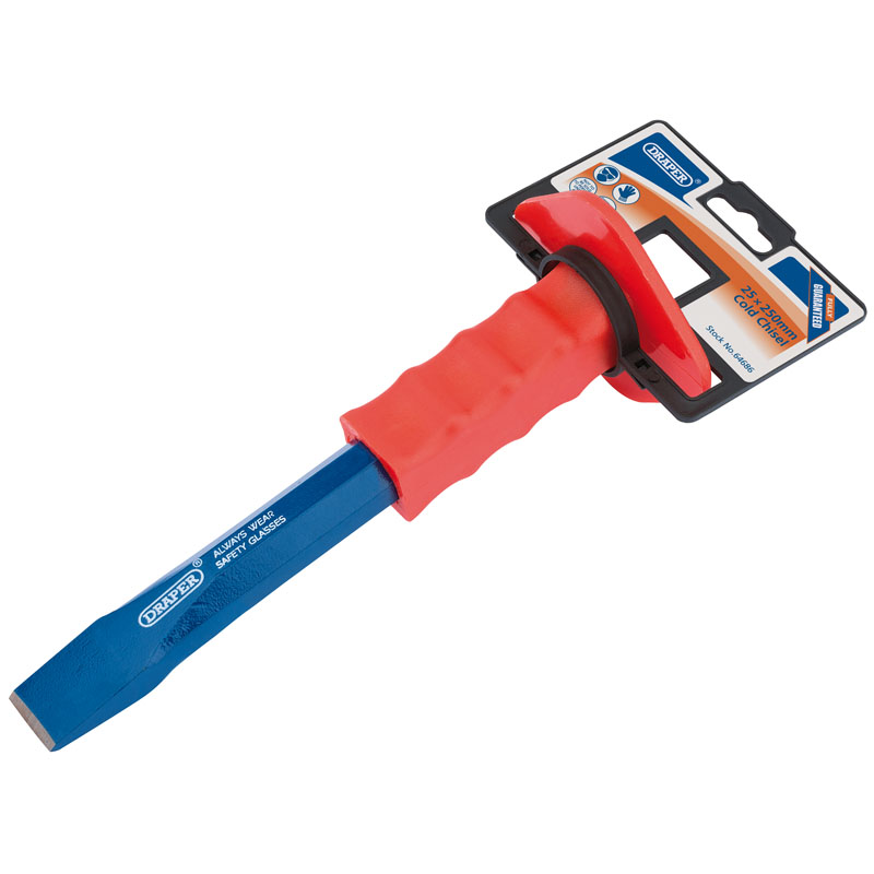 Draper Octagonal Shank Cold Chisel with Hand Guard, 25 x 250mm (Display Packed) DRA-64686
