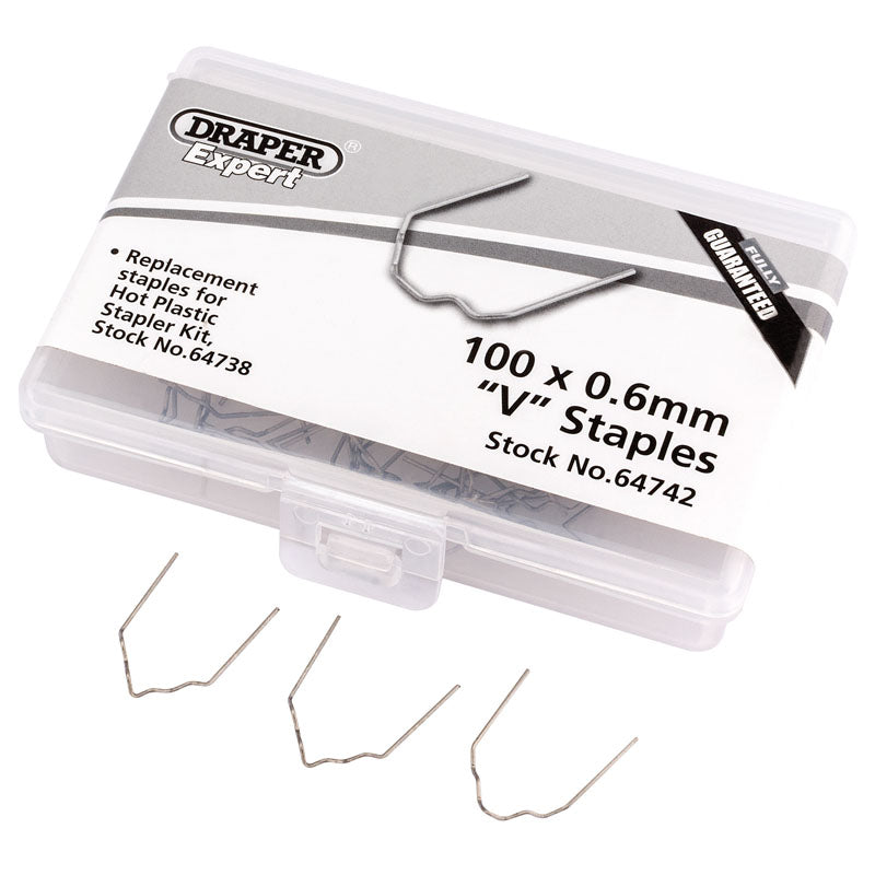 Draper 0.6mm V Staples (50) DRA-64742