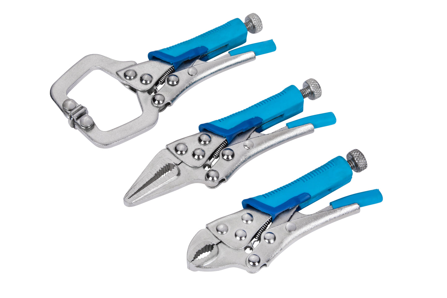 BlueSpot 3 PCE Mini Locking Plier and Clamp Set 06528
