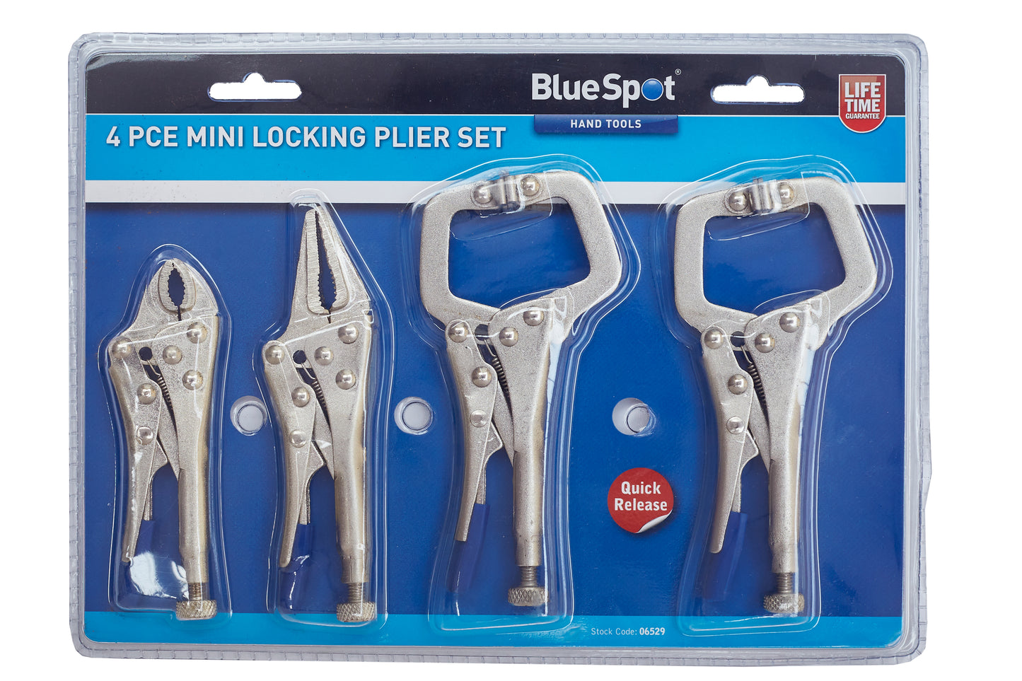 BlueSpot 4 PCE Mini Locking Plier Set 06529