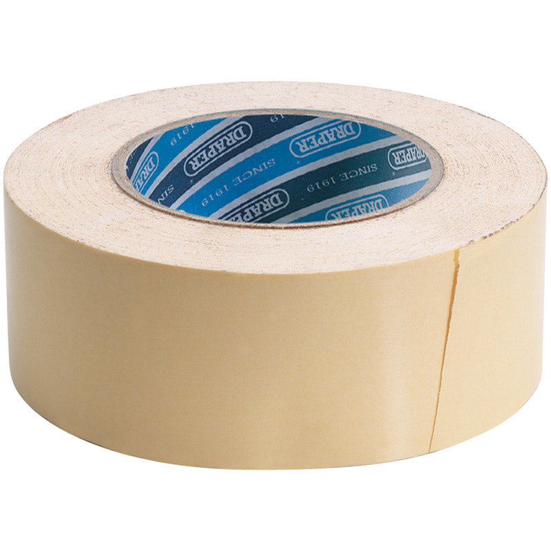 Draper Heavy Duty Double Sided Tape, 50m x 50mm DRA-65392