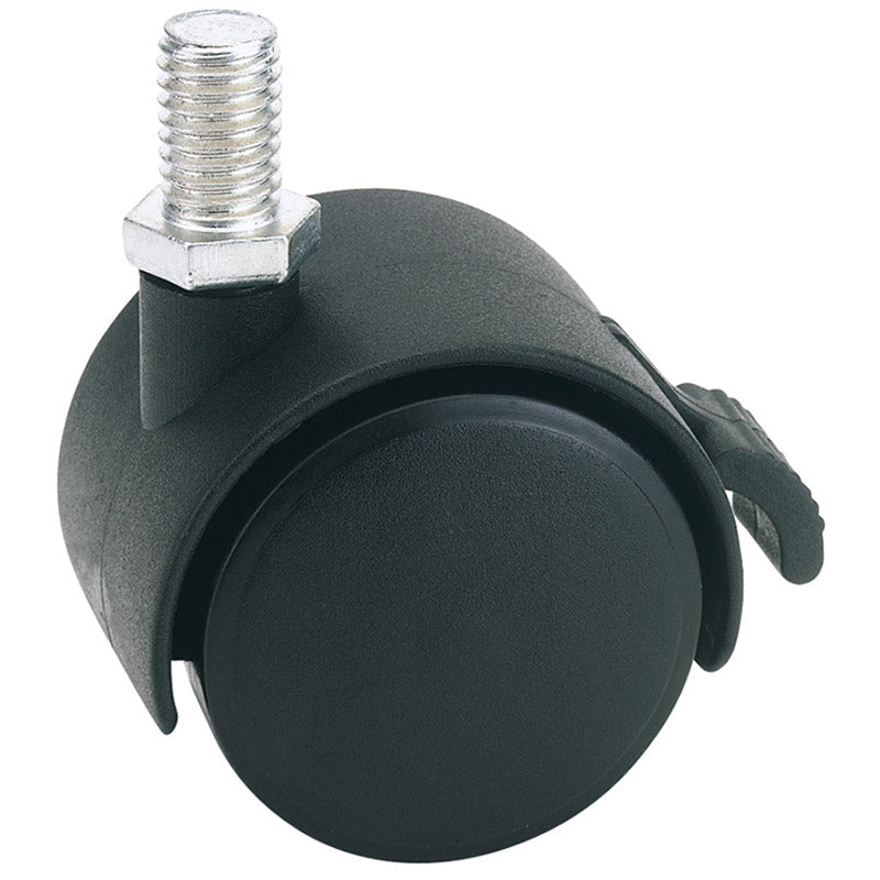 Draper Twin Nylon Bolt Castor with Brake, 40mm Diameter, S.W.L. 25kg DRA-65465