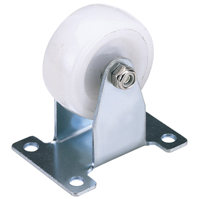 Draper Fixed Plate Fixing Nylon Wheel, 100mm Diameter, S.W.L. 125kg DRA-65507