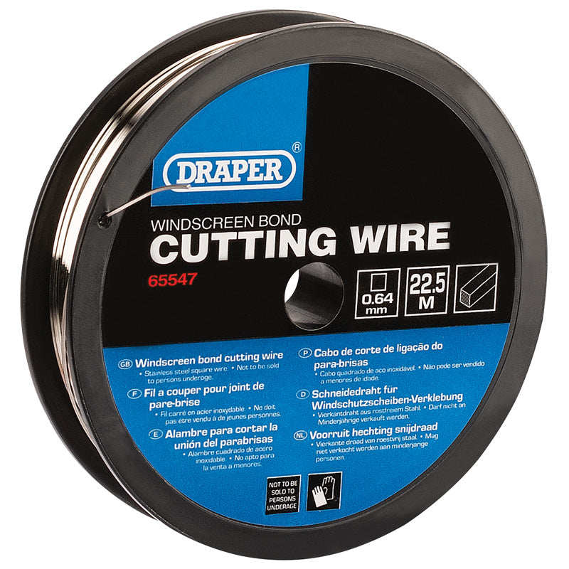 Draper 22.5M Stainless Steel Square Wire for Wire Feeder/Starter - 0.5/0.6mm DRA-65547