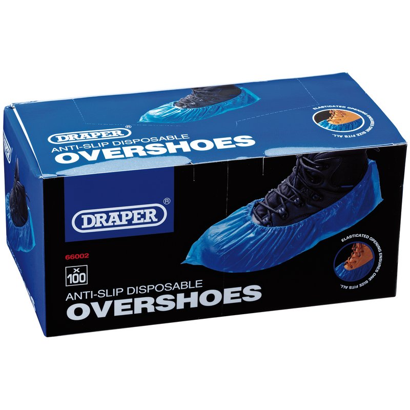 Draper Disposable Overshoe Covers (Box of 100) DRA-66002