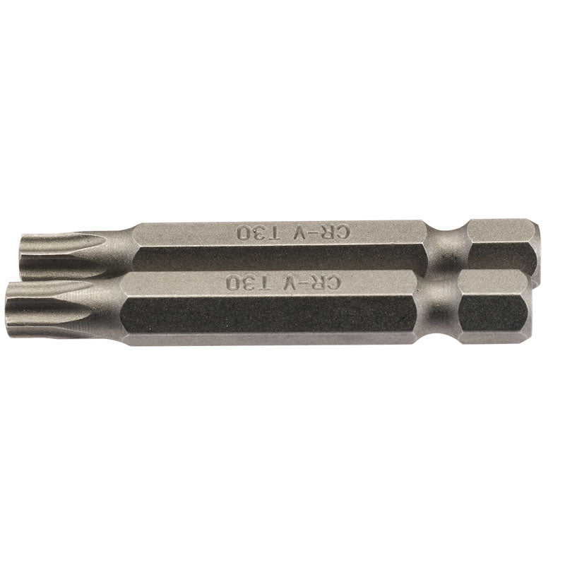 Draper TX-STAR® ; Insert Bit, 1/4" Hex, 50mm Long, T30 (Pack of 2) DRA-66491
