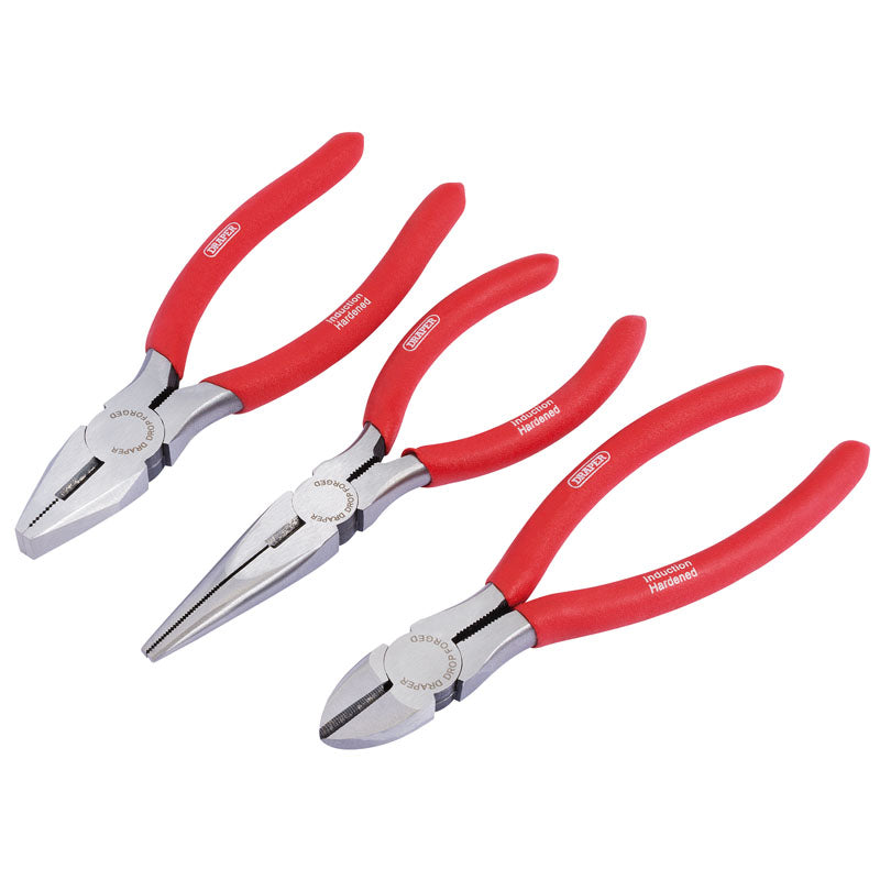 Draper Pliers Set with PVC Dipped Handles, 160mm (3 Piece) DRA-67924