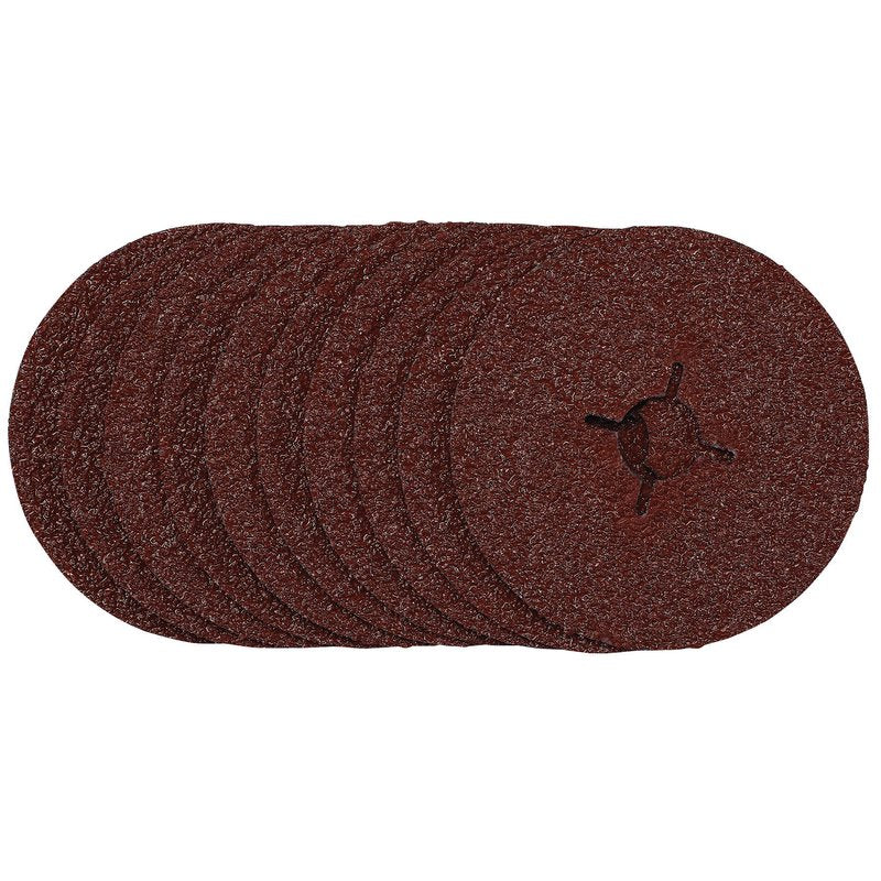 Draper Fibre Sanding Discs, 115mm, 24 Grit, (Pack of 10) DRA-68376