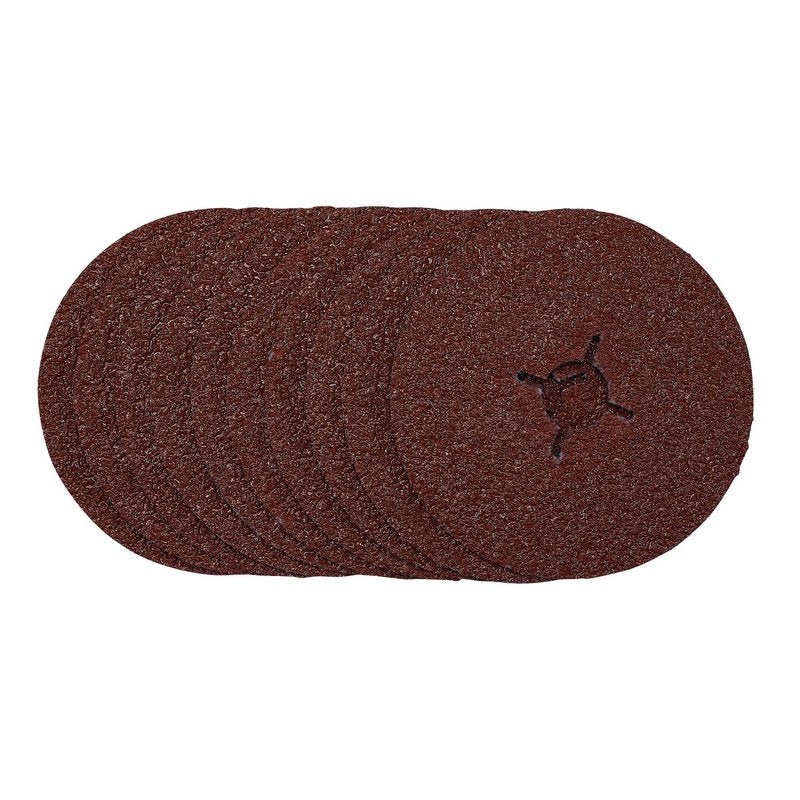 Draper Fibre Sanding Discs, 125mm, 24 Grit, (Pack of 10) DRA-68618