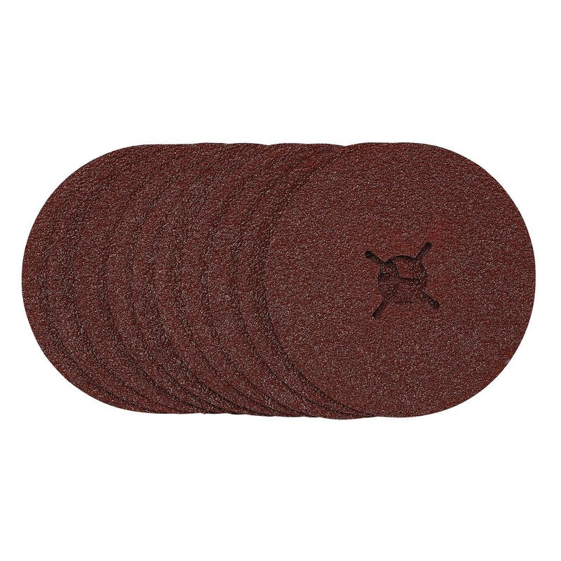 Draper Fibre Sanding Discs, 125mm, 36 Grit, (Pack of 10) DRA-68628