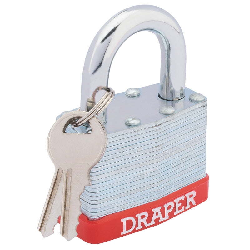 Draper Laminated Steel Padlock, 50 x 30mm DRA-68806