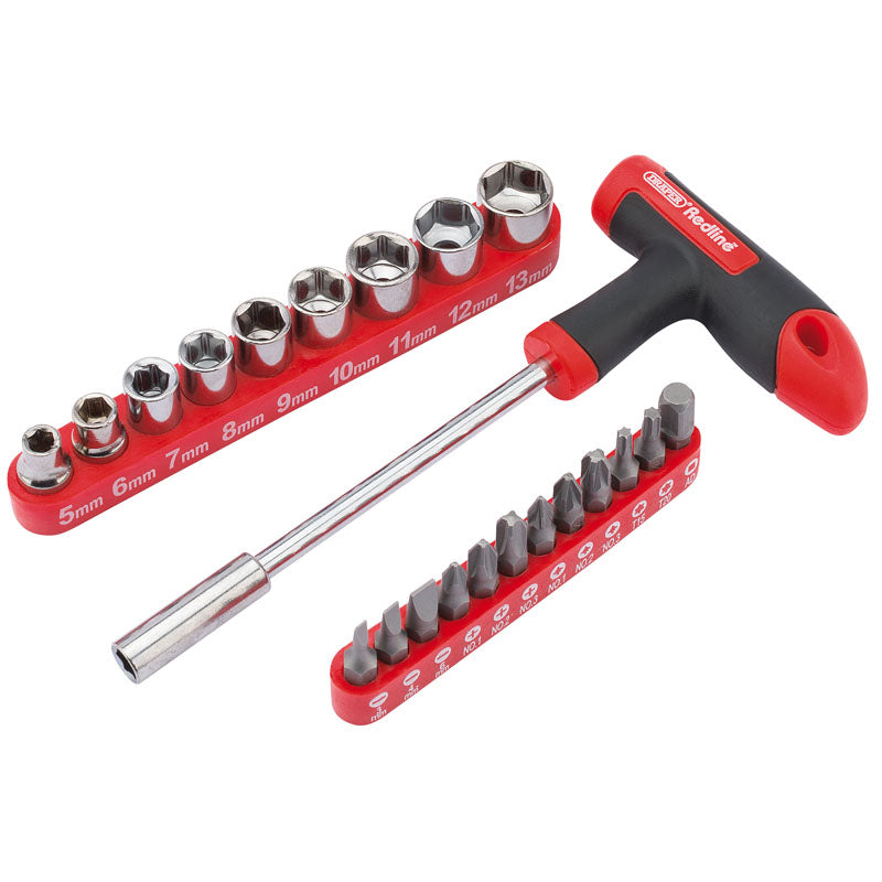Draper T Handle Driver with Socket and Bits Set (22 Piece) DRA-68841