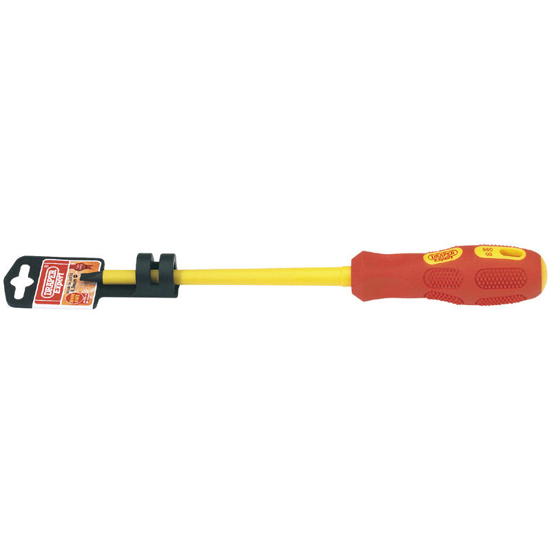 Draper VDE Approved Fully Insulated Plain Slot Screwdriver, 6.5 x 150mm (Display Packed) DRA-69215
