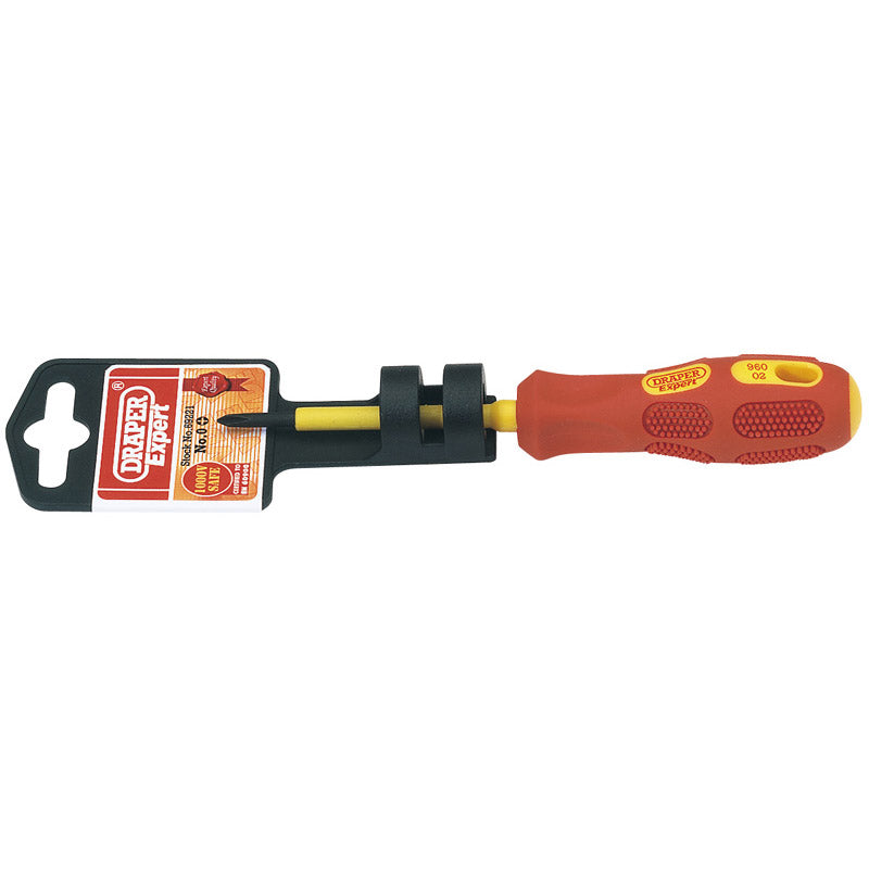 Draper VDE Approved Fully Insulated Cross Slot Screwdriver, No.0 x 60mm (Display Packed) DRA-69221