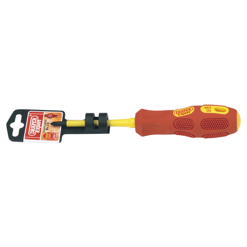Draper VDE Approved Fully Insulated Cross Slot Screwdriver, No.1 x 80mm (Display Packed) DRA-69222
