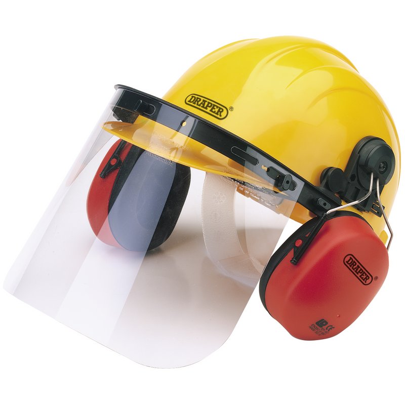 Draper Safety Helmet with Ear Muffs and Visor DRA-69933